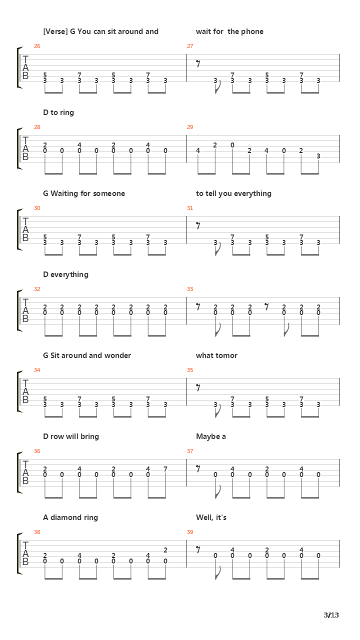 End Of The Line吉他谱