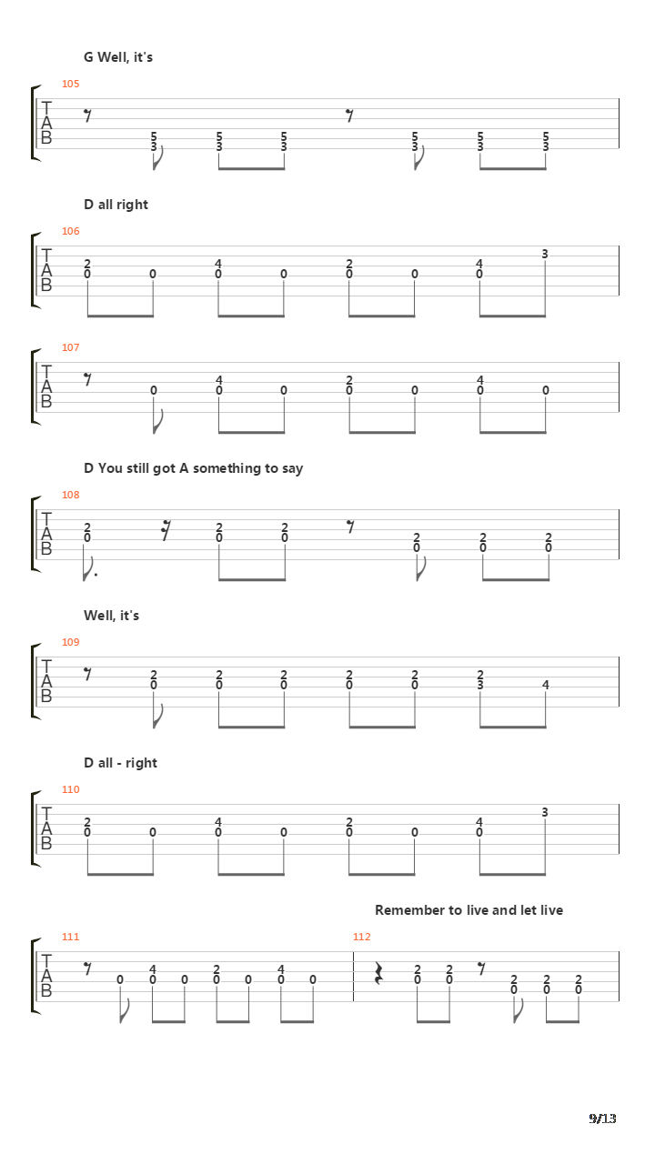 End Of The Line吉他谱