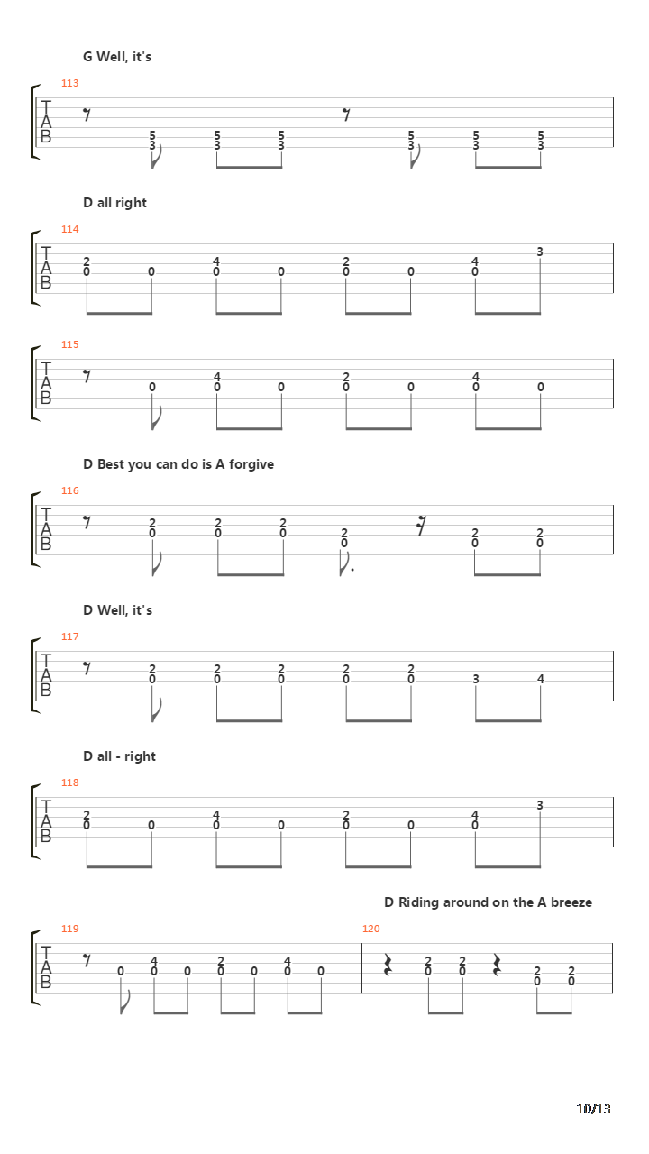 End Of The Line吉他谱