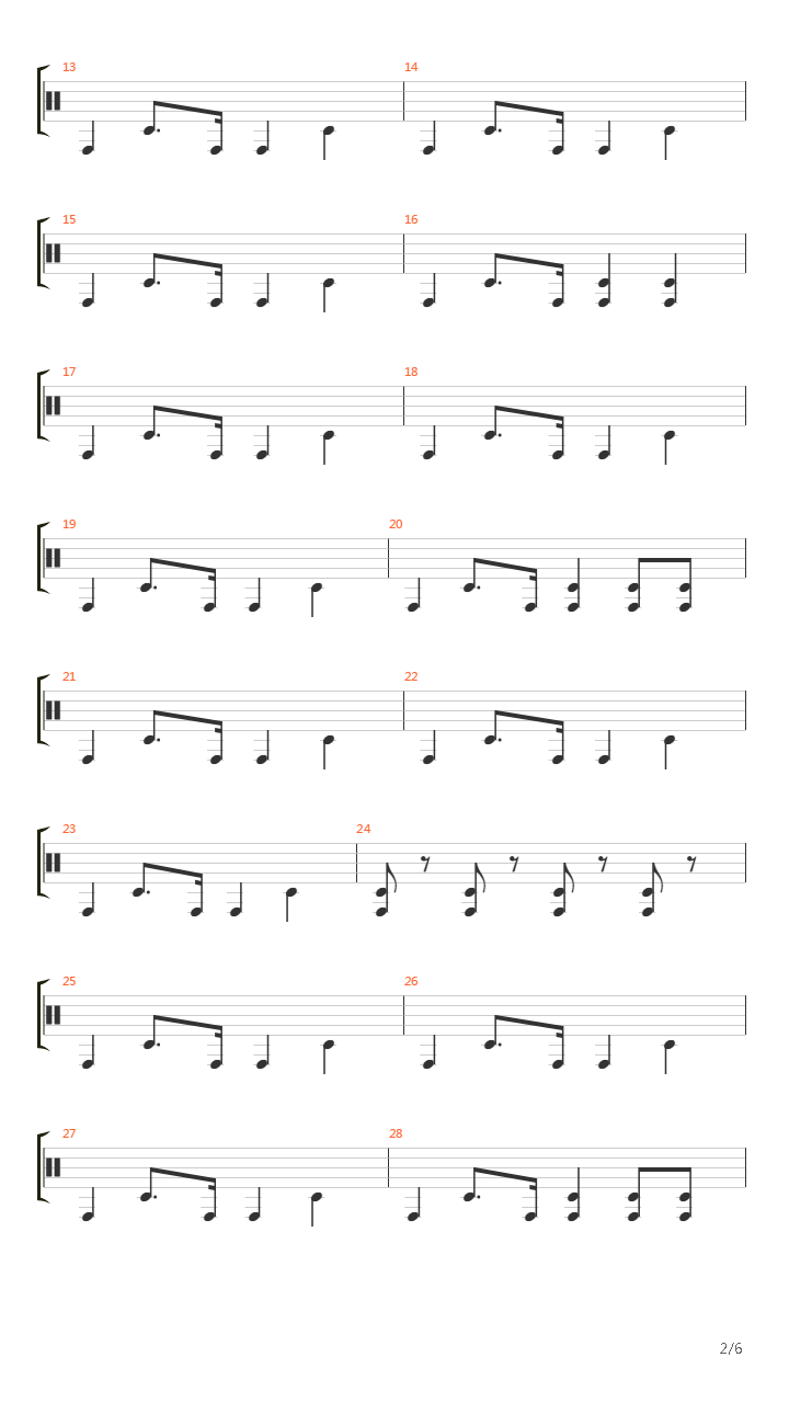 能動的三分間(Noudouteki Sanpunkan)吉他谱