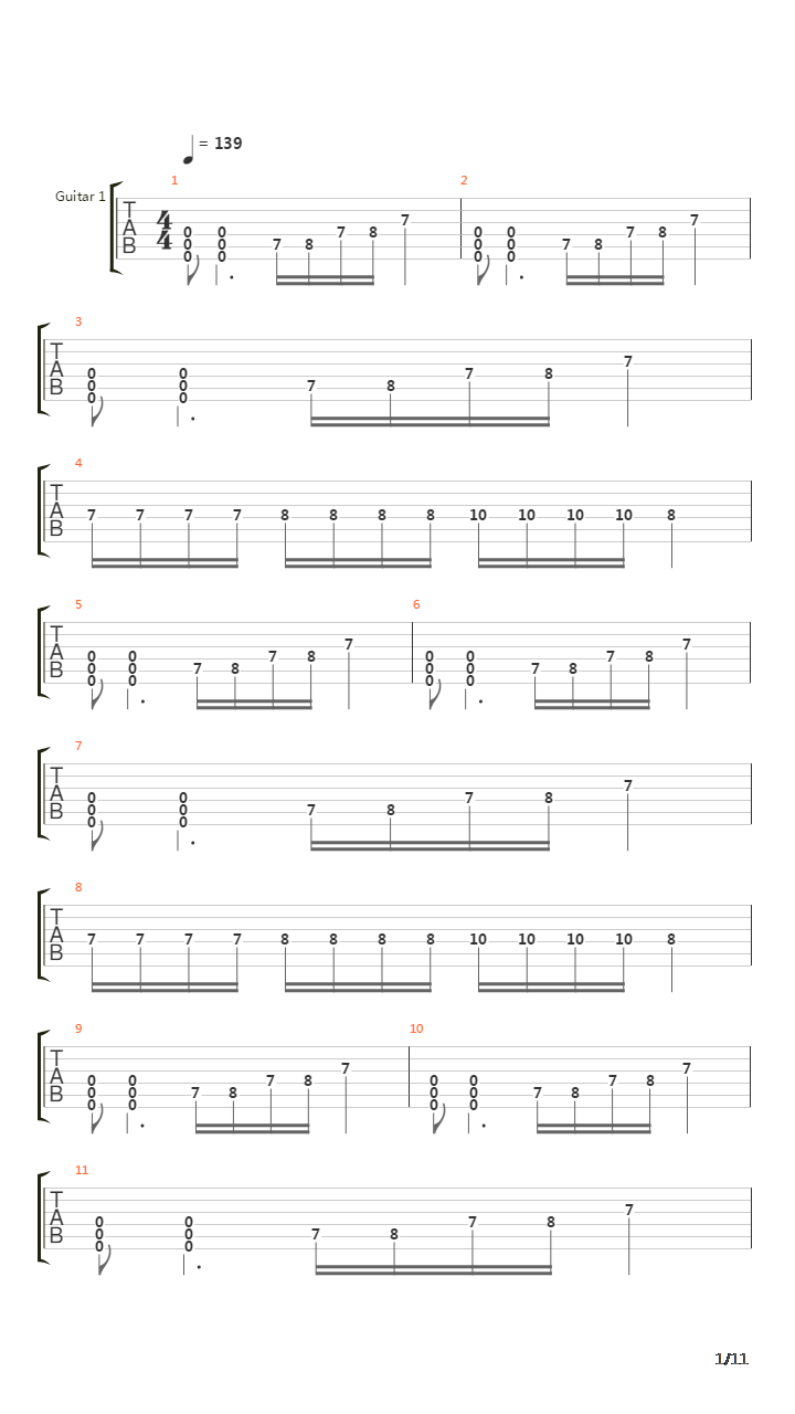 A Dead Language For A Dying Lady吉他谱