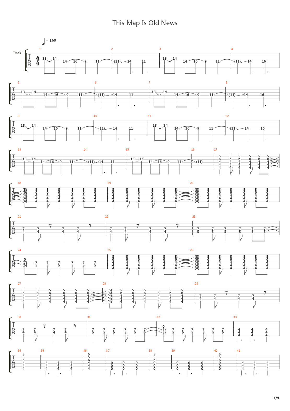 This Map Is Old News吉他谱