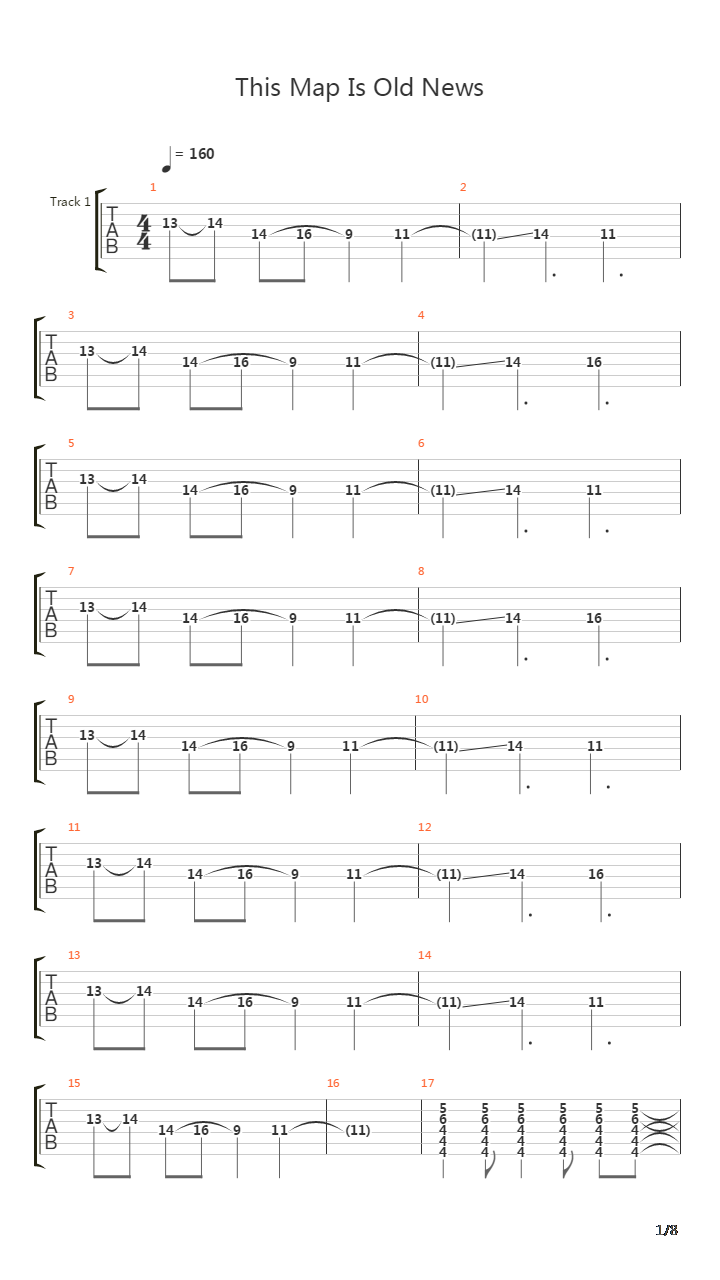 This Map Is Old News吉他谱