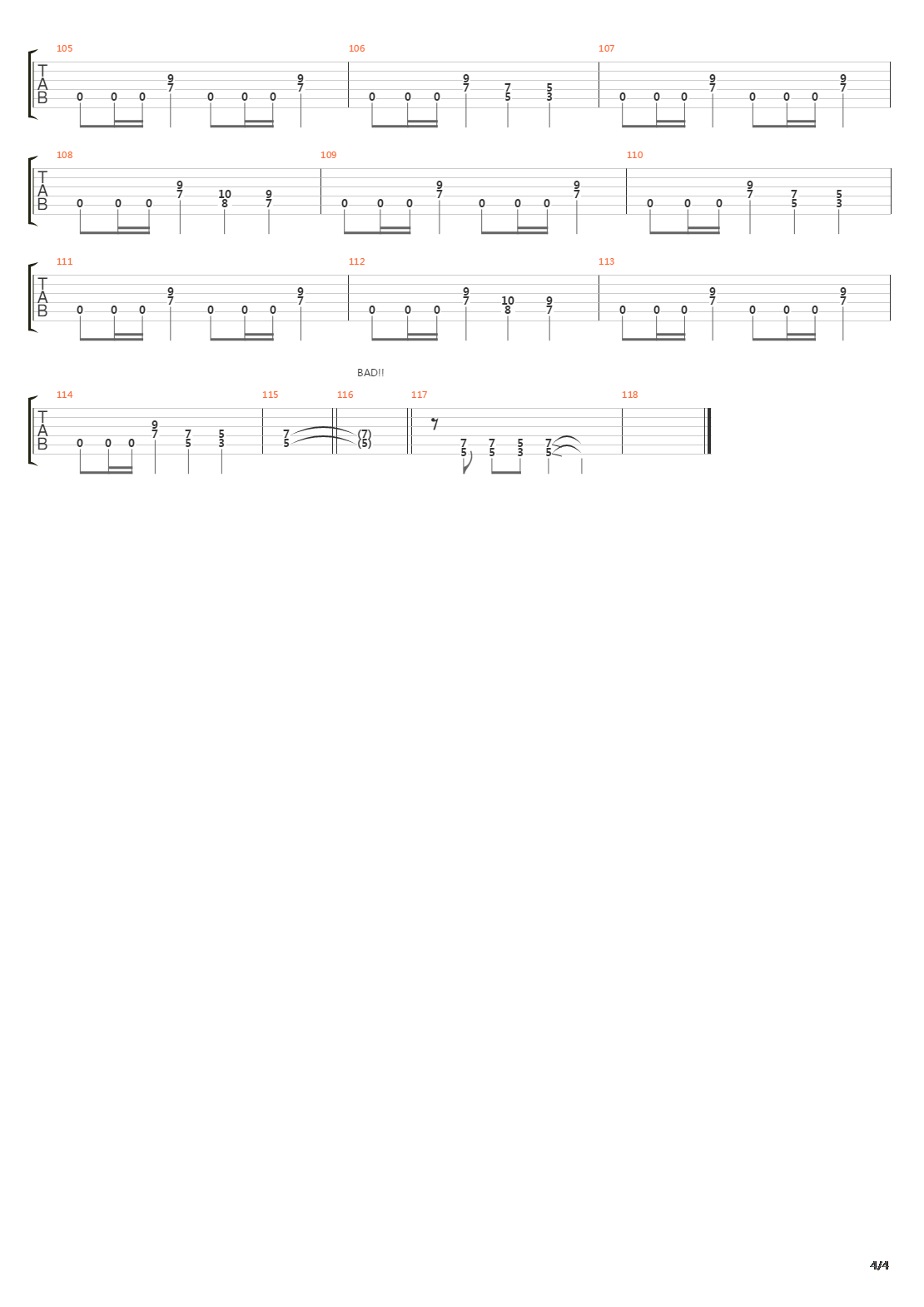 Bad吉他谱