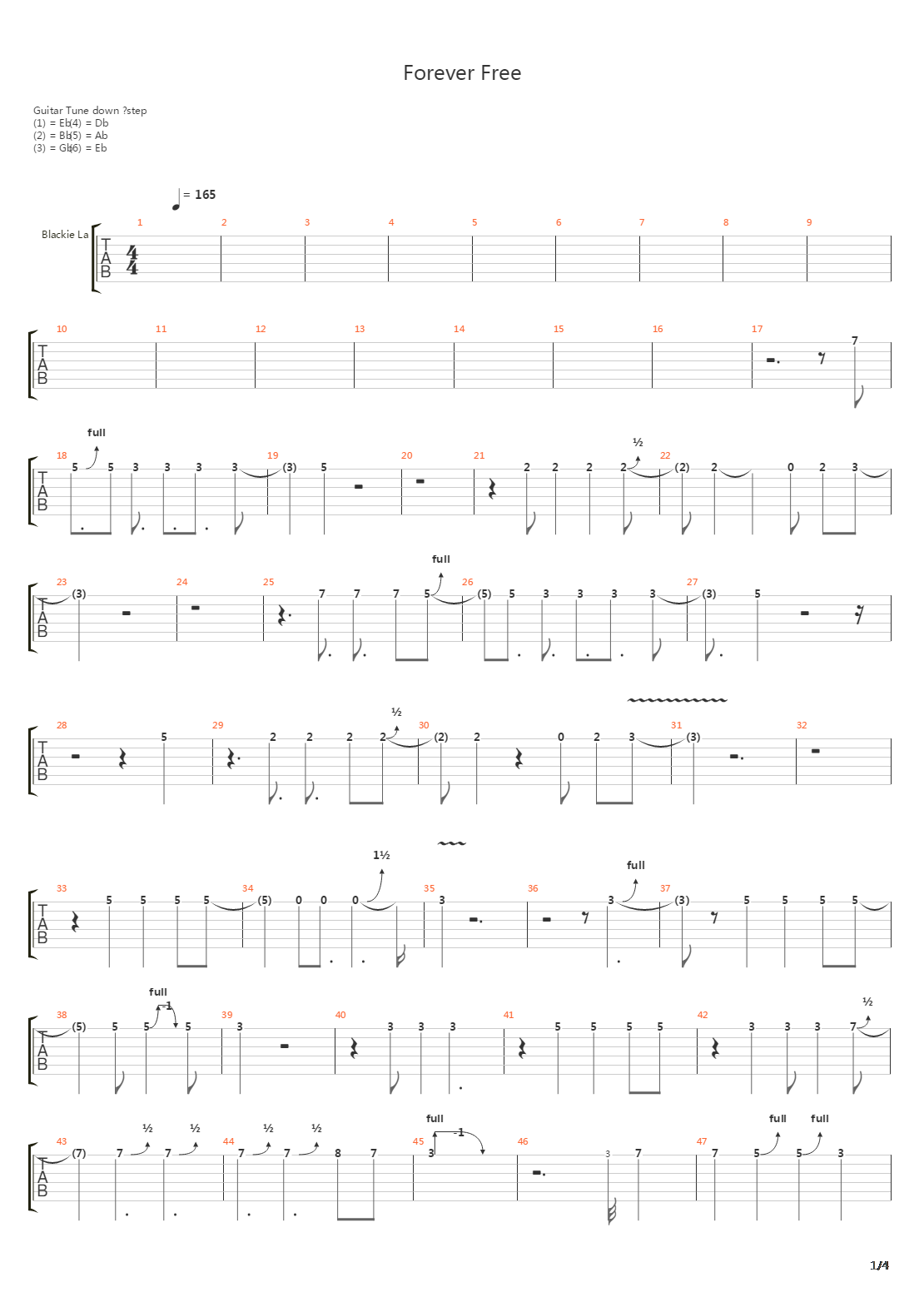 Forever Free吉他谱