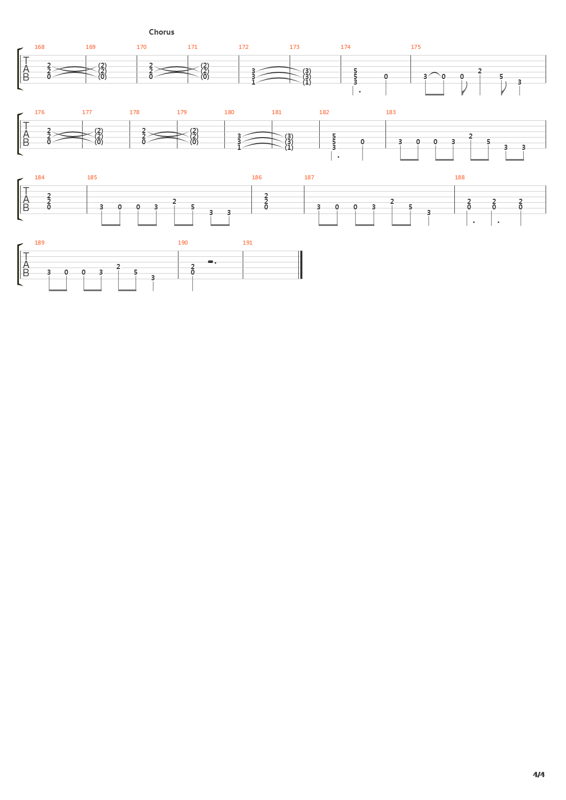 Hellion吉他谱