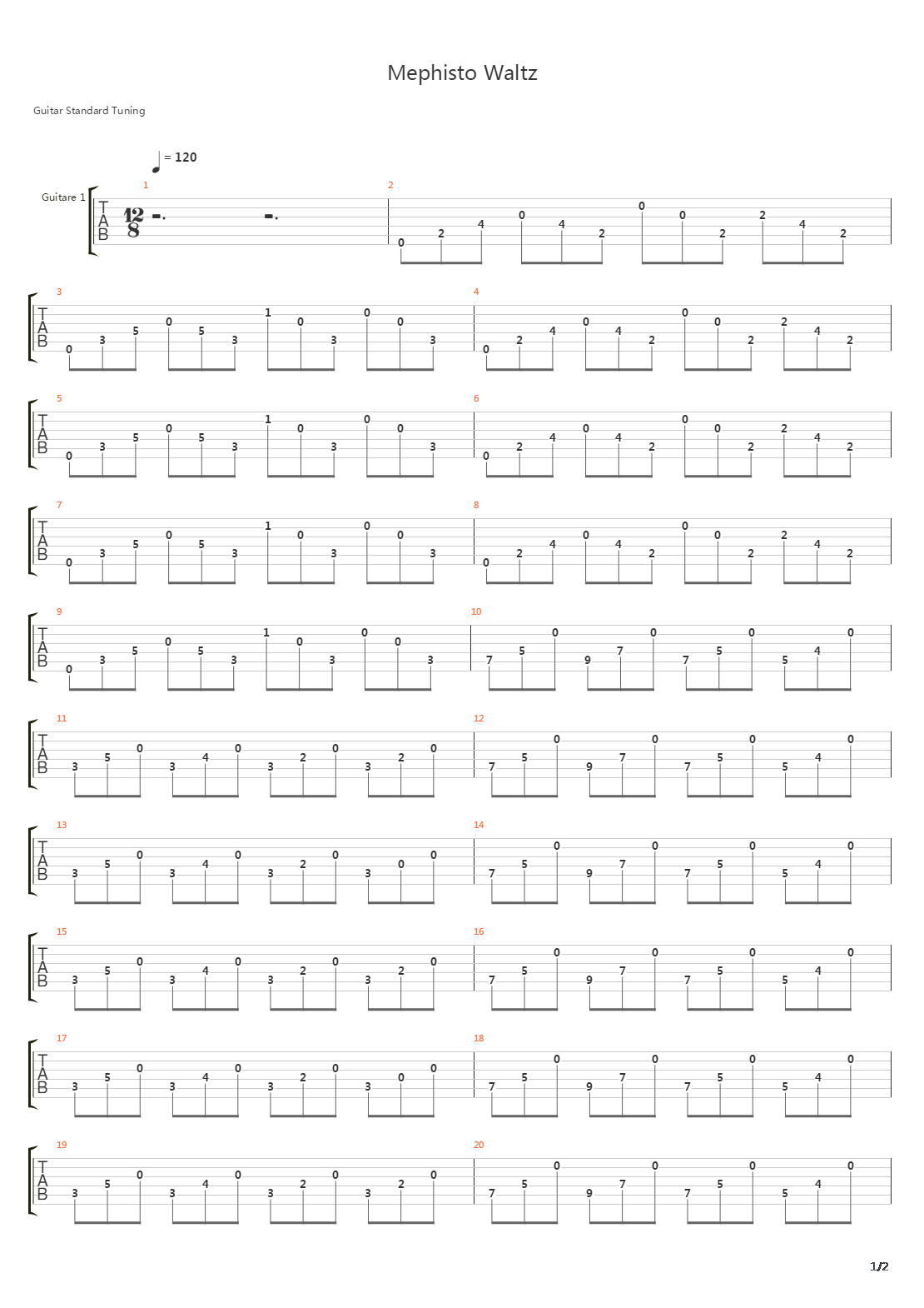 Mephisto Waltz吉他谱