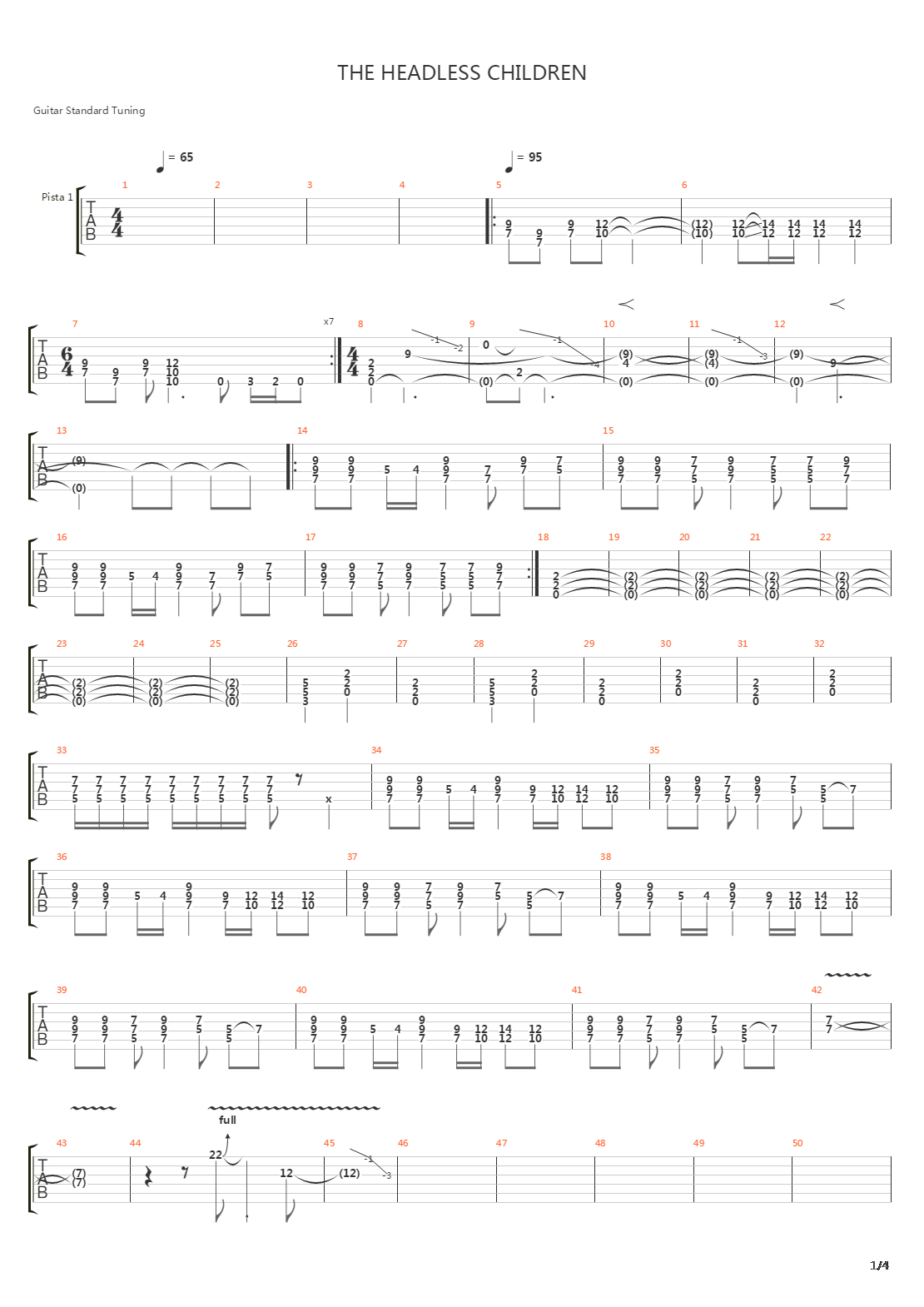 The Headless Children吉他谱