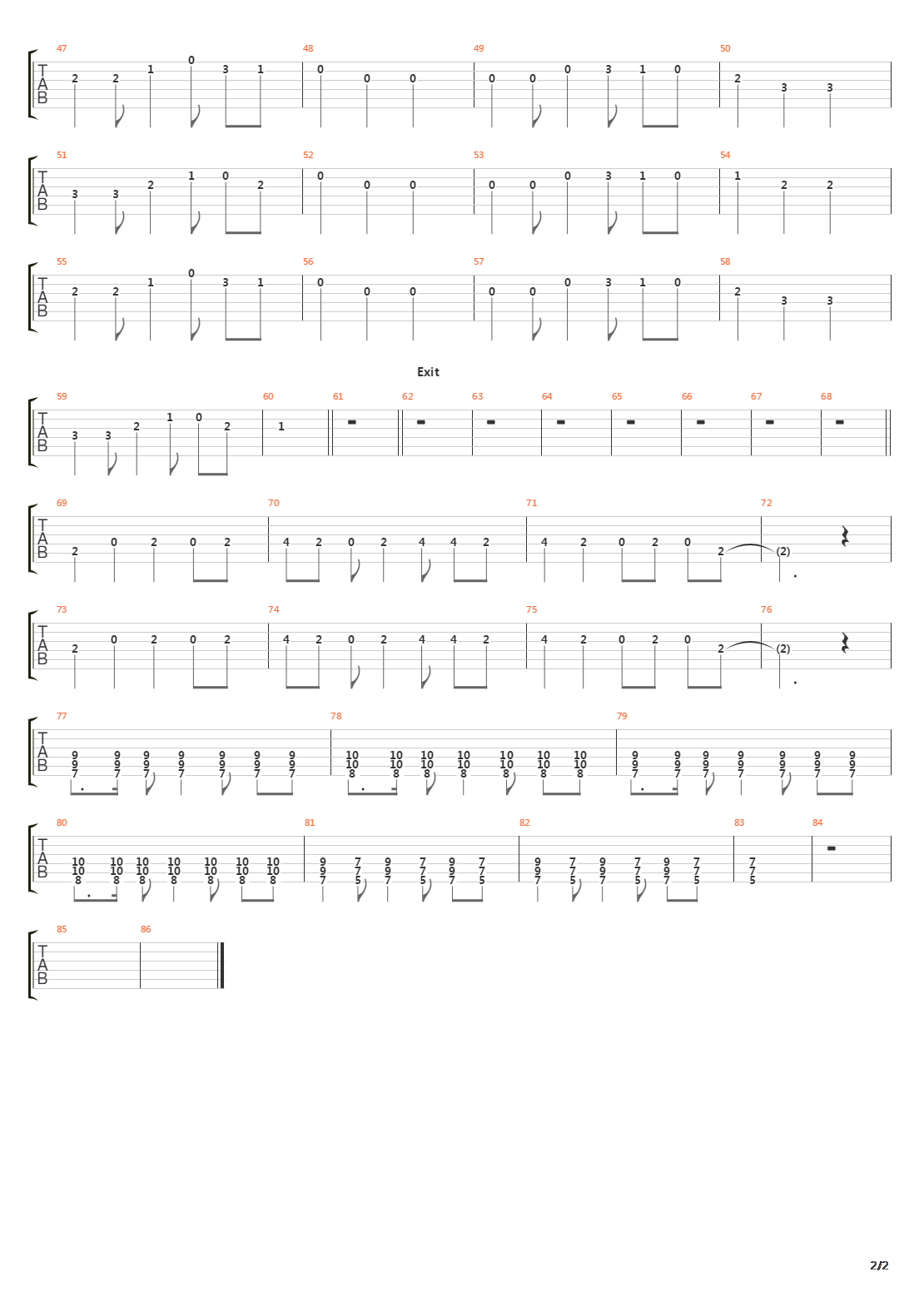 Pipeline吉他谱