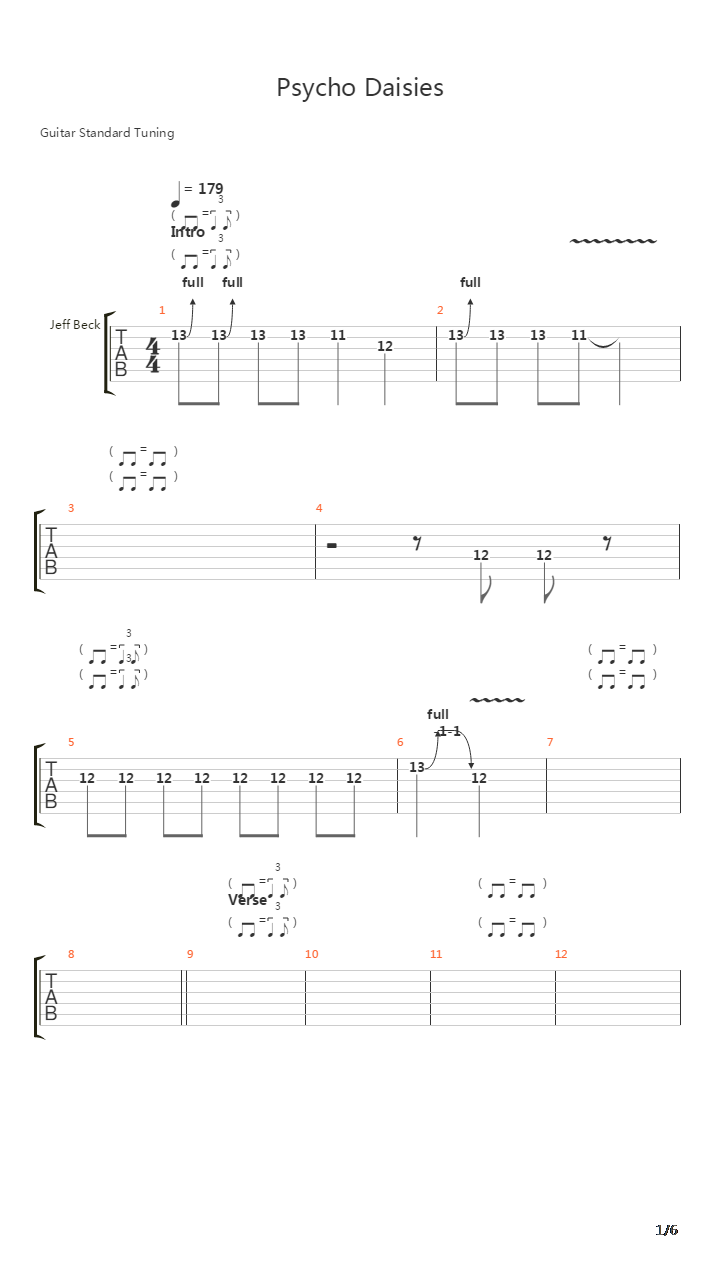 Psycho Daisies吉他谱