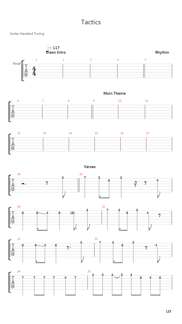 Tactics吉他谱