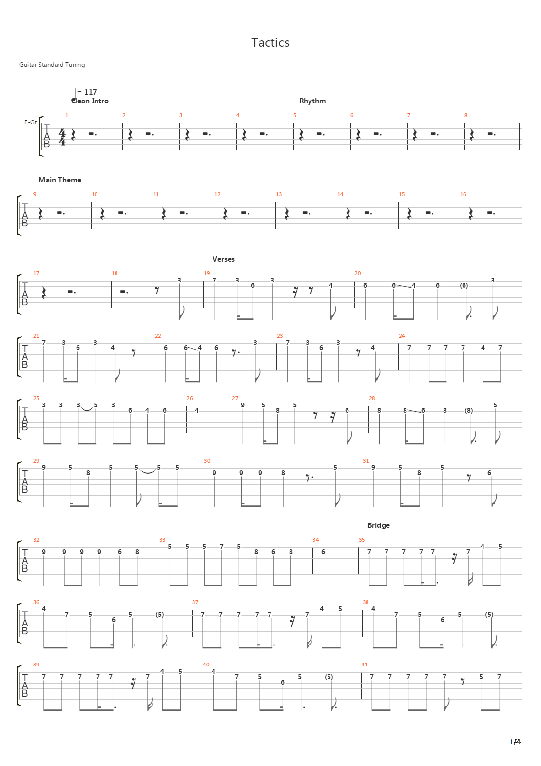 Tatics吉他谱