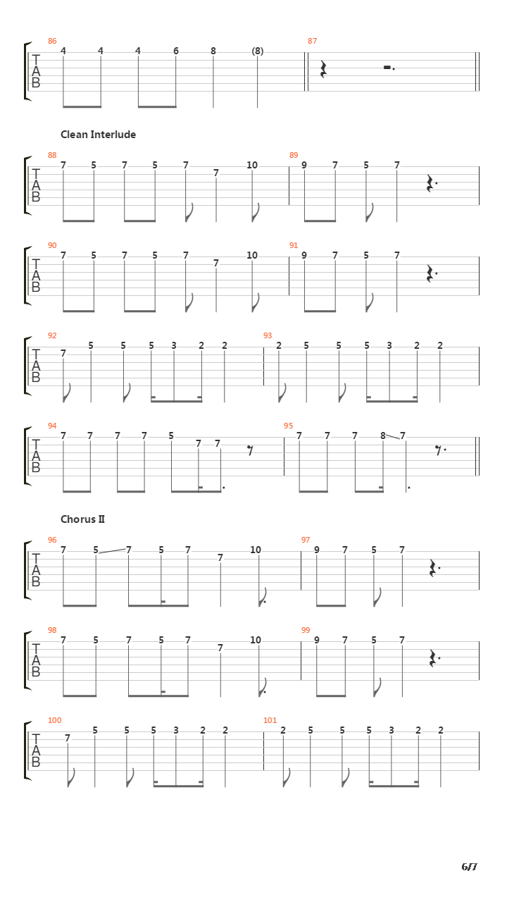 Tatics吉他谱