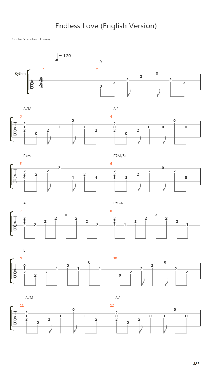 Endless Story吉他谱