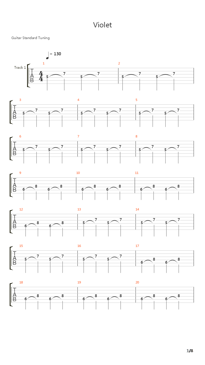 Violet吉他谱