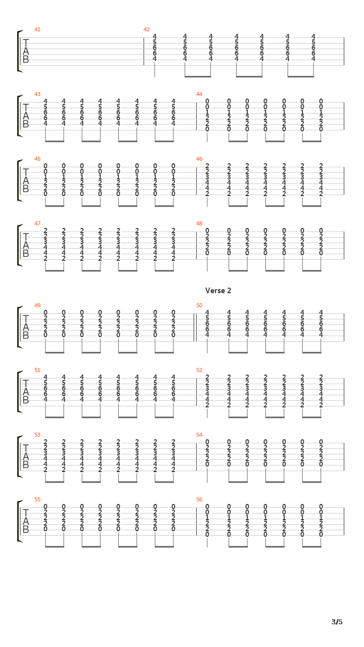 10 Am吉他谱