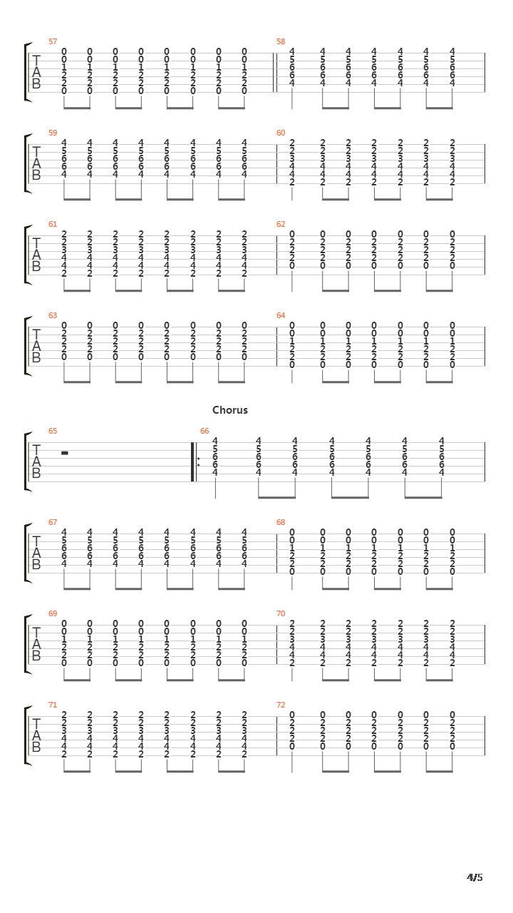 10 Am吉他谱