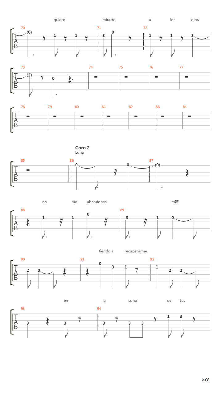 Luna吉他谱
