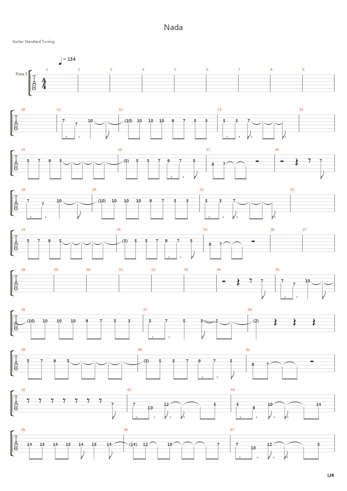 Nada吉他谱
