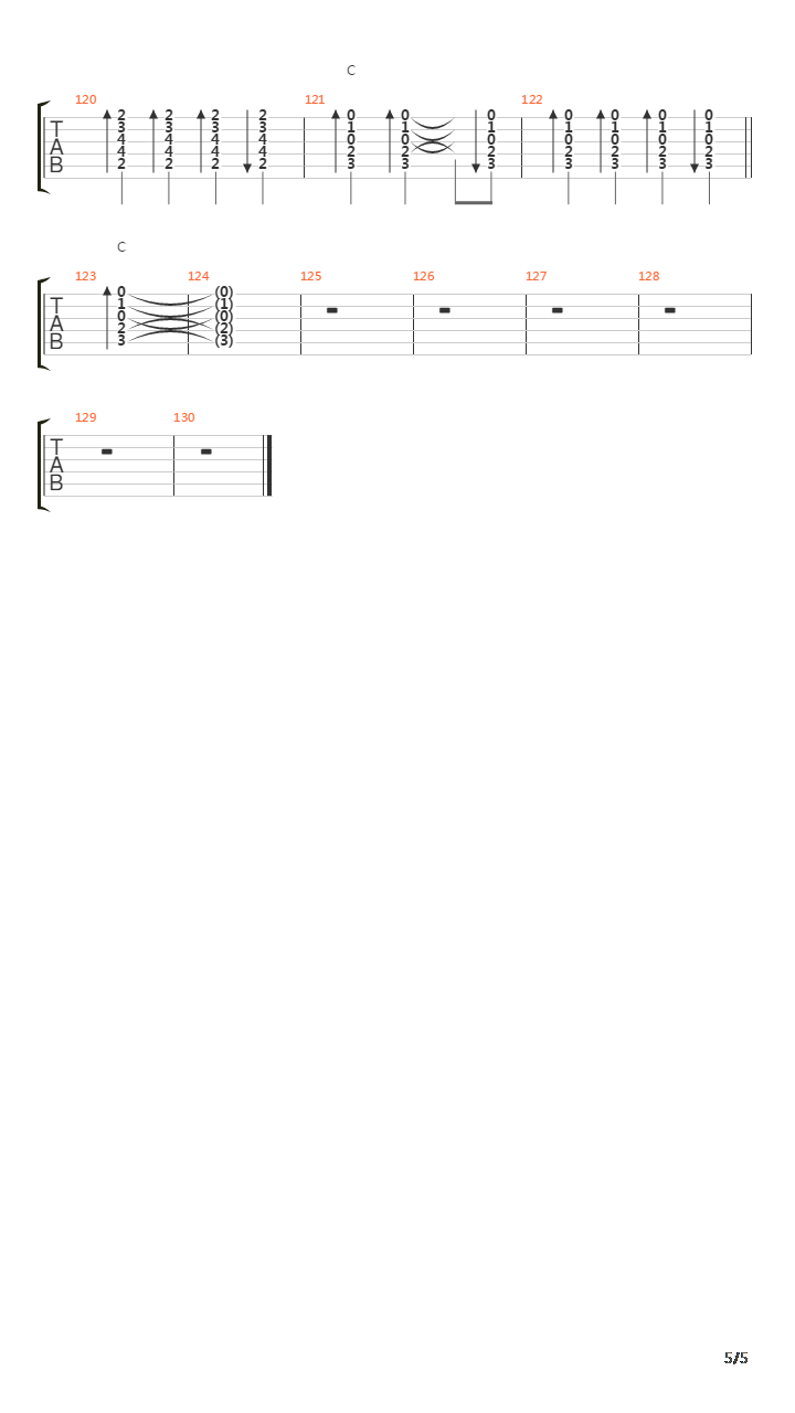 Paula吉他谱