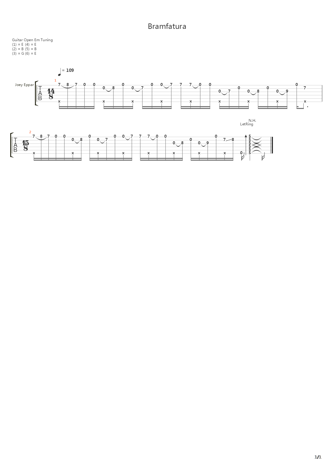 Bramfatura吉他谱