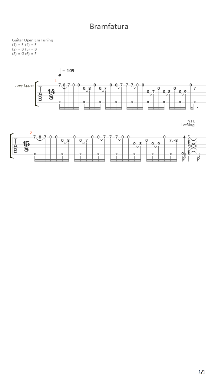 Bramfatura吉他谱