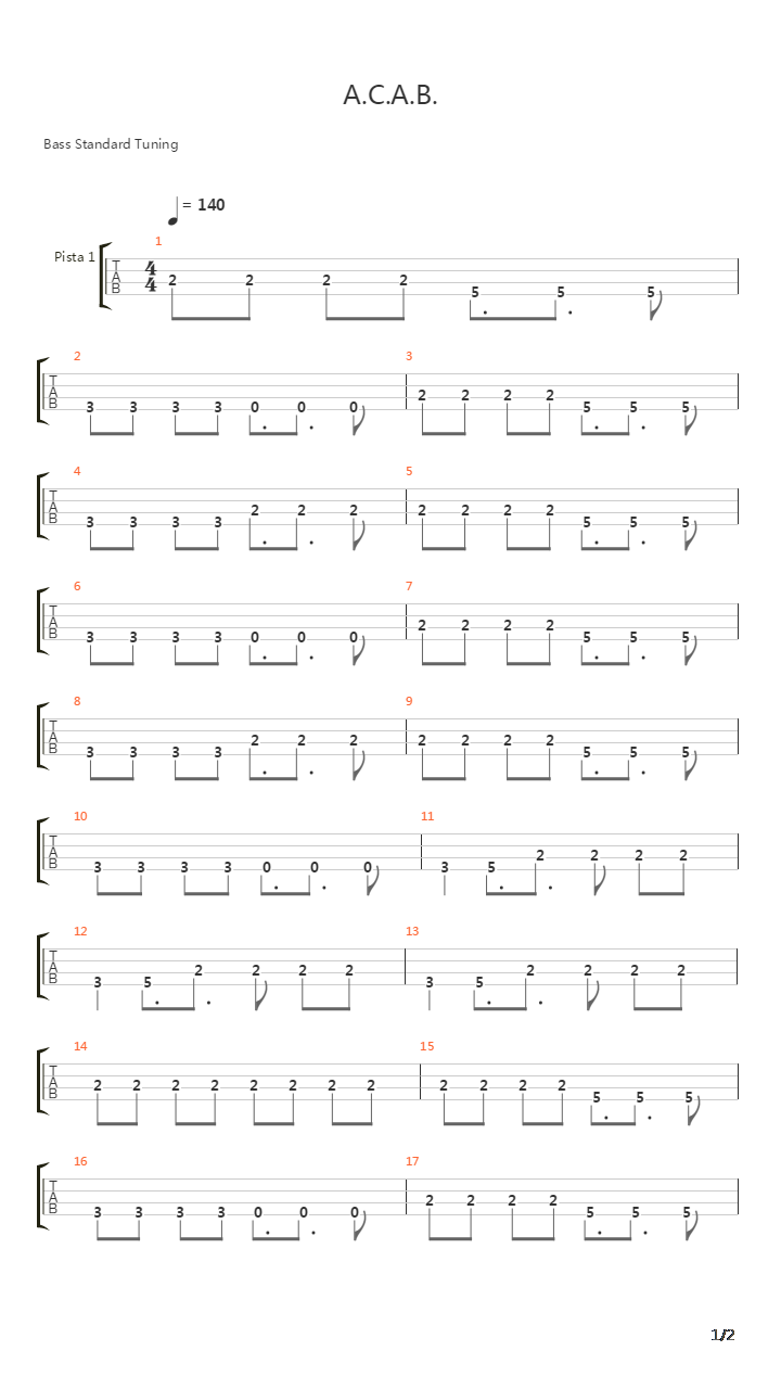 Acab吉他谱
