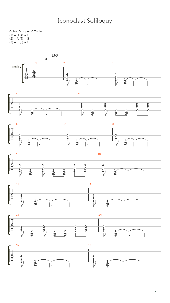 Iconoclast Soliloquy吉他谱