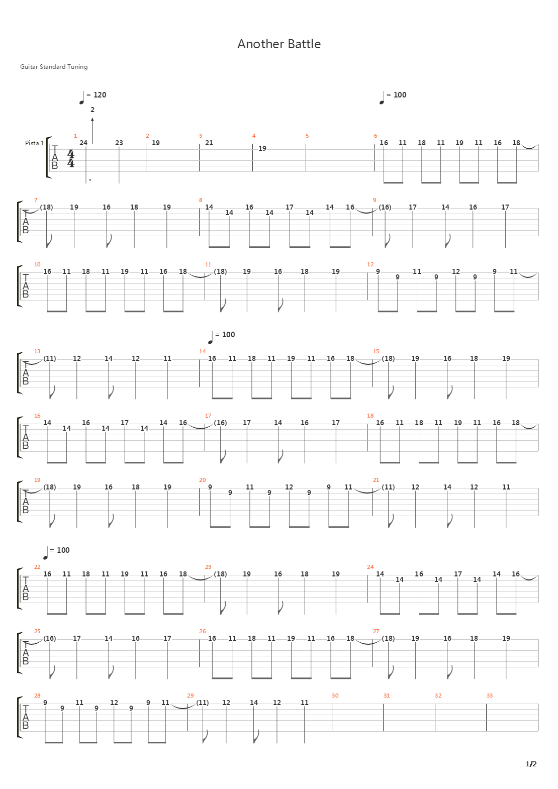 Another Battle吉他谱
