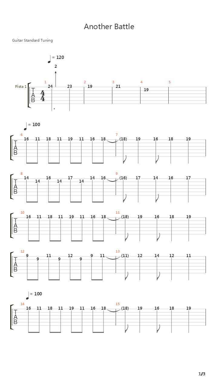 Another Battle吉他谱