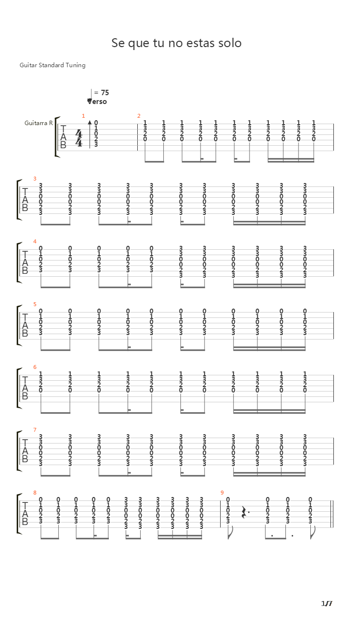 Se Que Tu No Estas吉他谱