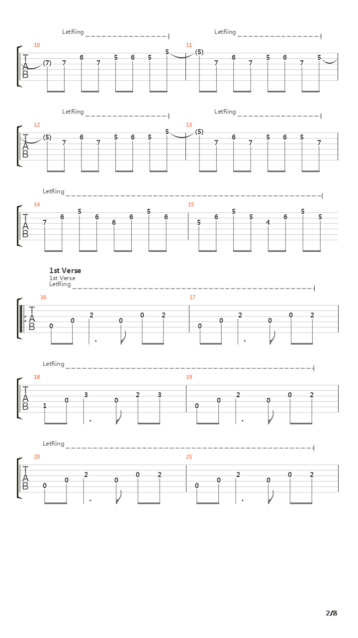 Wasting The Dawn吉他谱