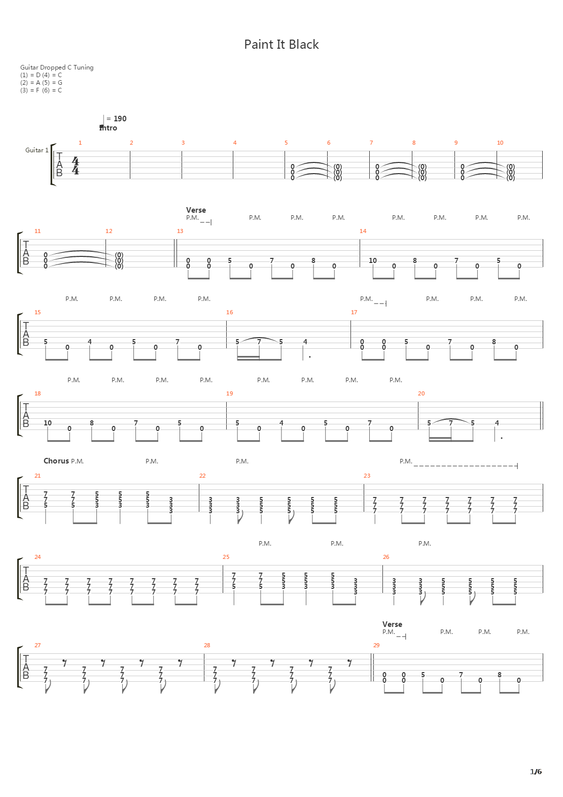 Paint It Black吉他谱