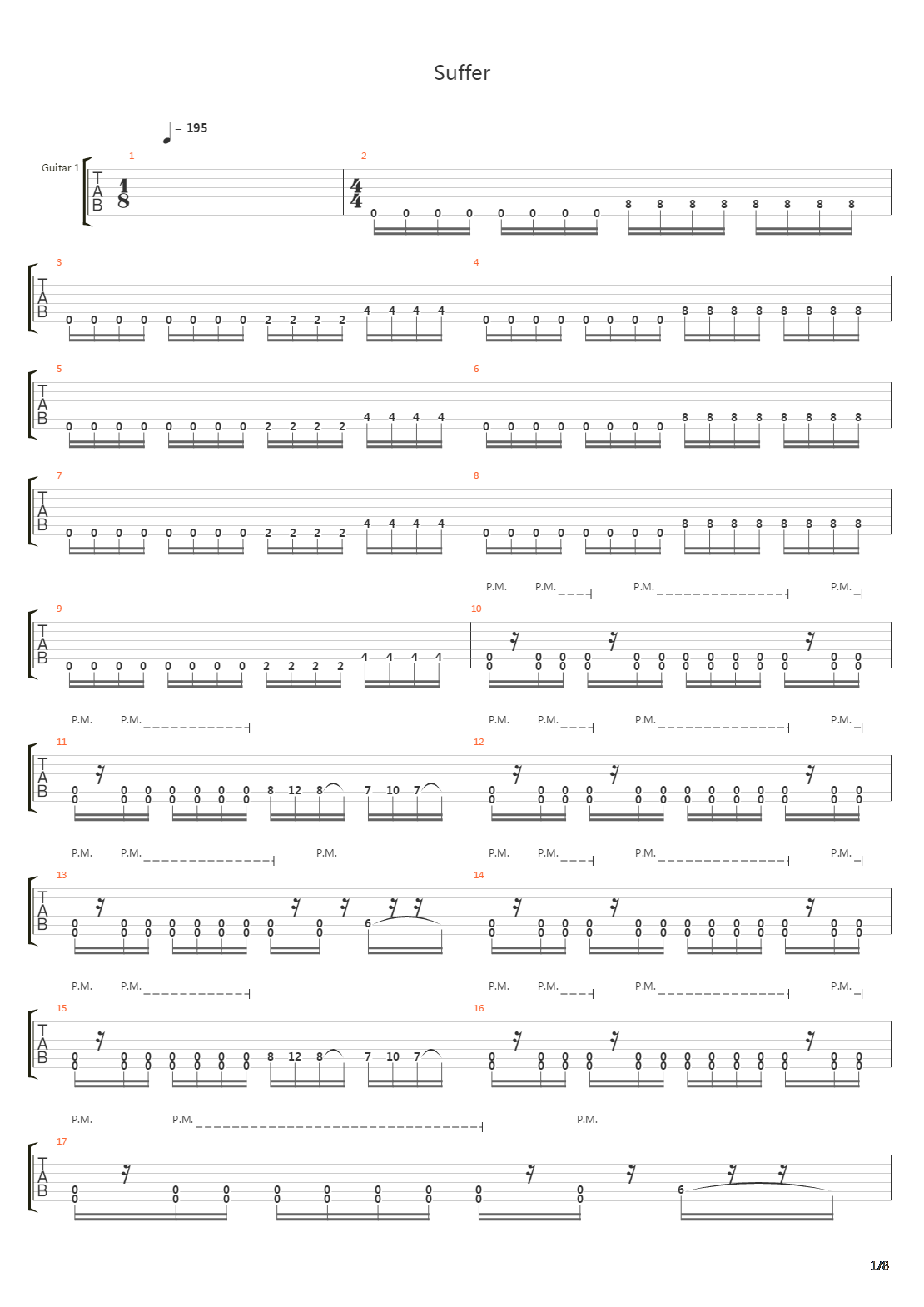 Suffer吉他谱