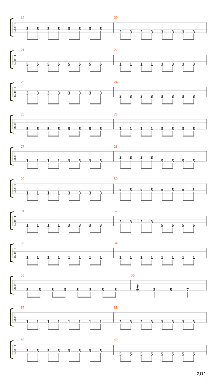 我侭行進曲(Wagamama Koushinkyouku)吉他谱