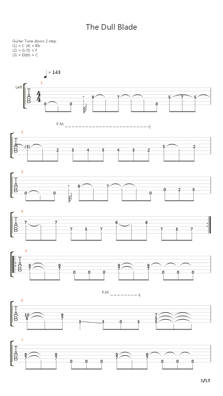 The Dull Blade吉他谱