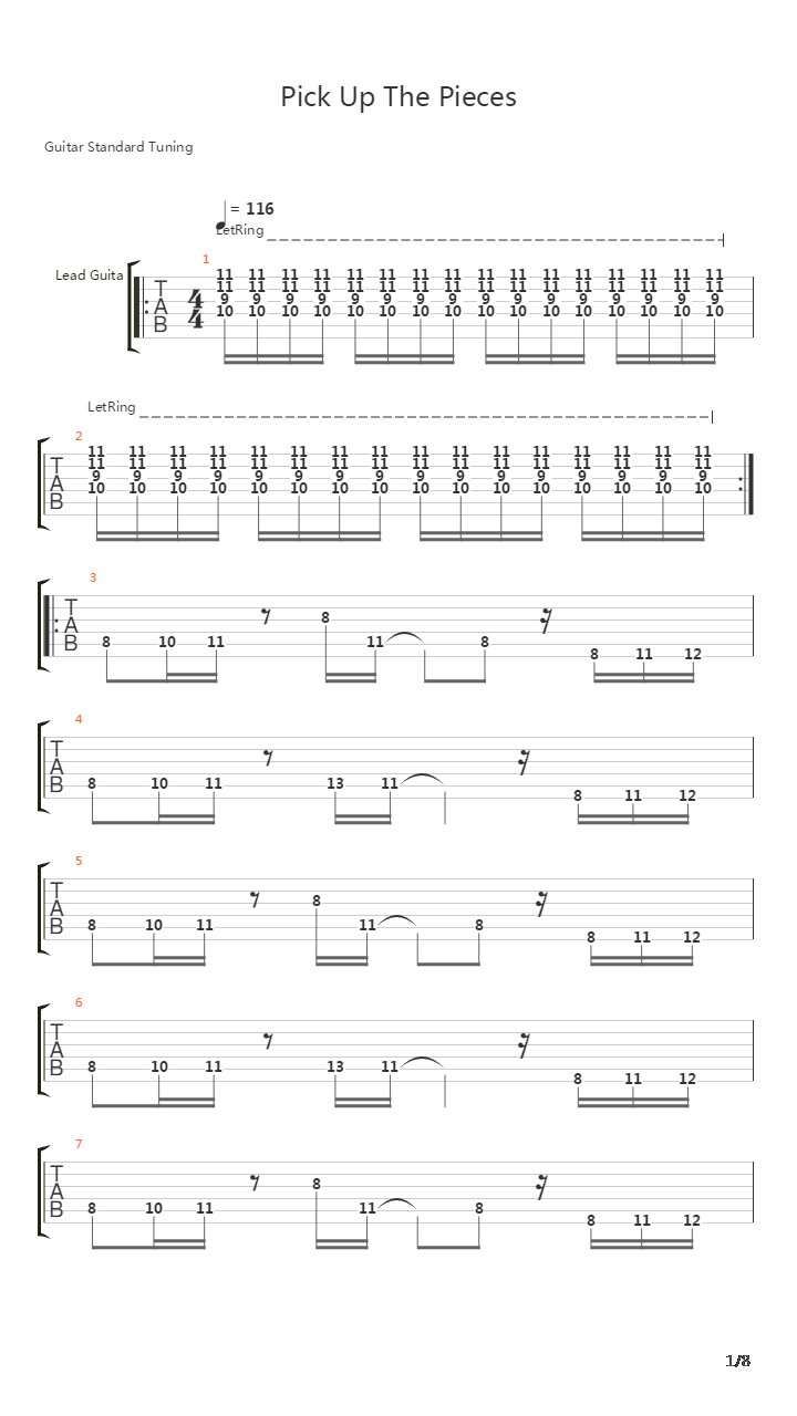 Pick Up The Pieces吉他谱