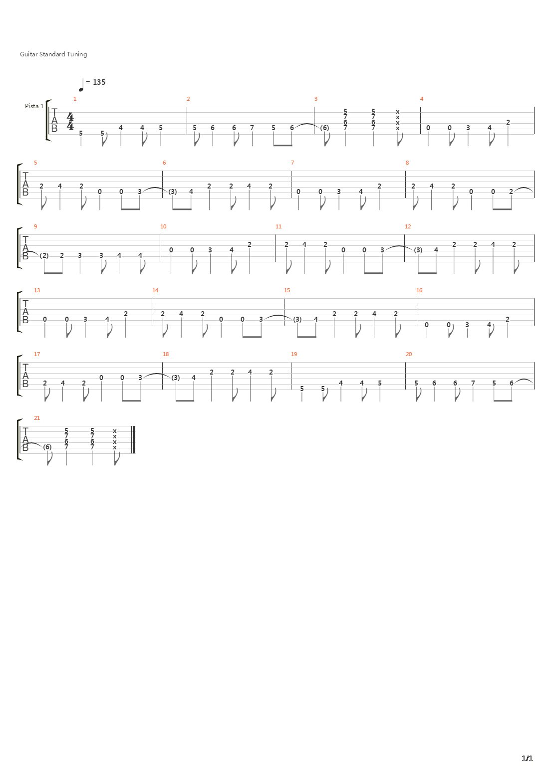 布鲁斯练习 - 12 Bar Blues吉他谱