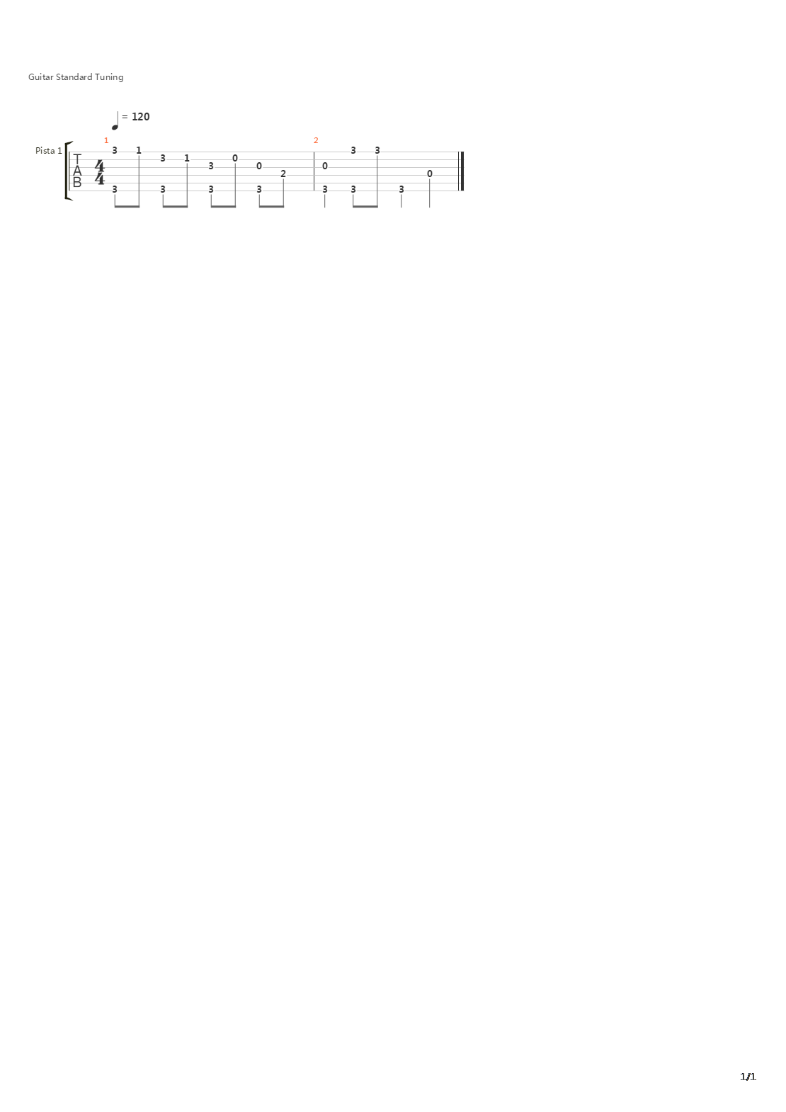 布鲁斯练习 - Turnaround - 1吉他谱