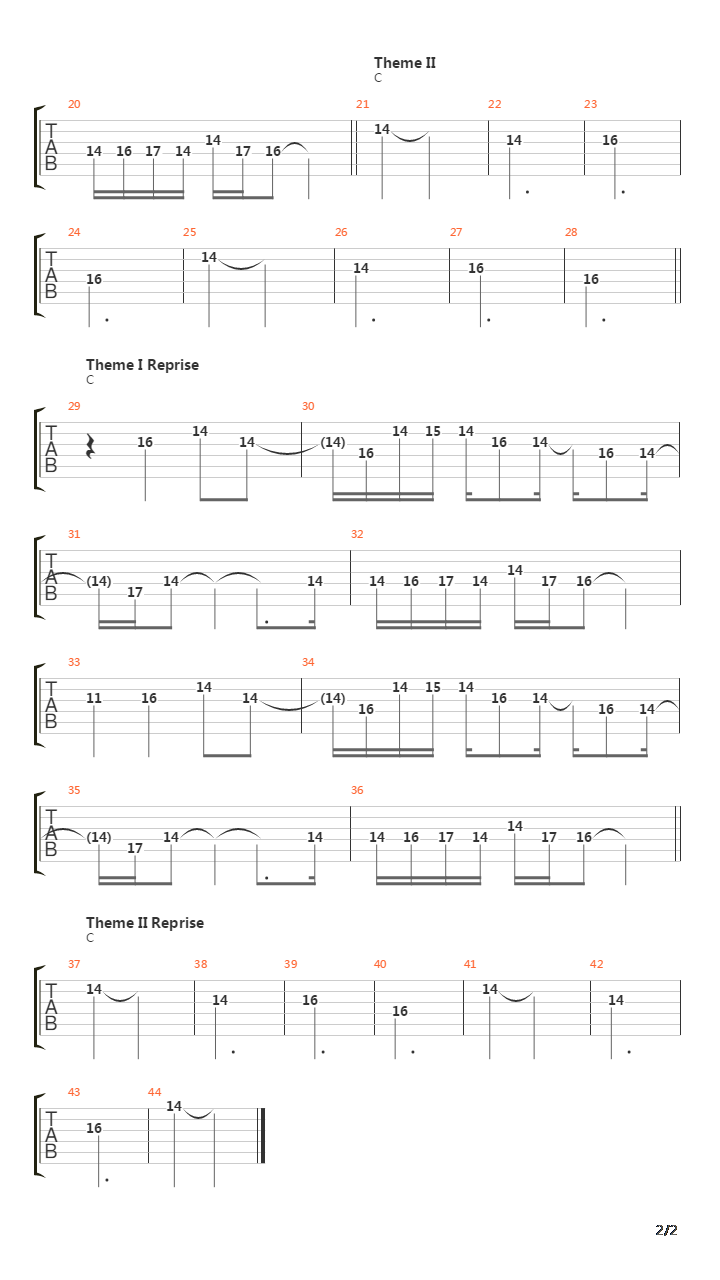 Castlevania 4(恶魔城4) - Pillared Corridor(Stage 7)吉他谱