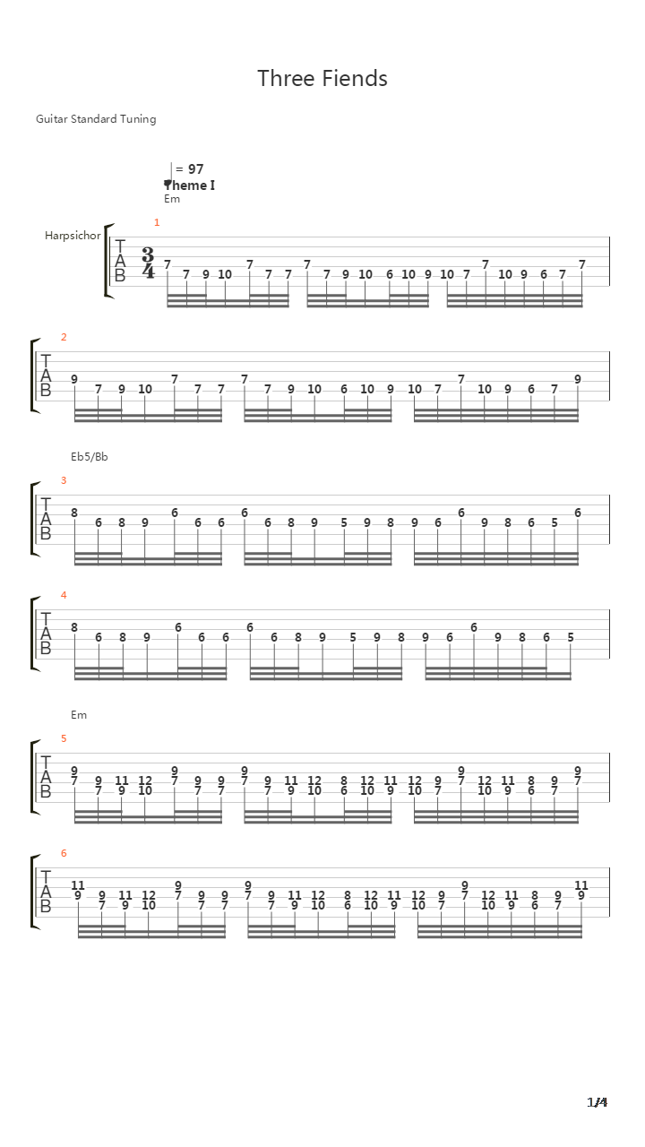 Castlevania 4(恶魔城4) - Room Of Close Associates(Stage B-4)吉他谱