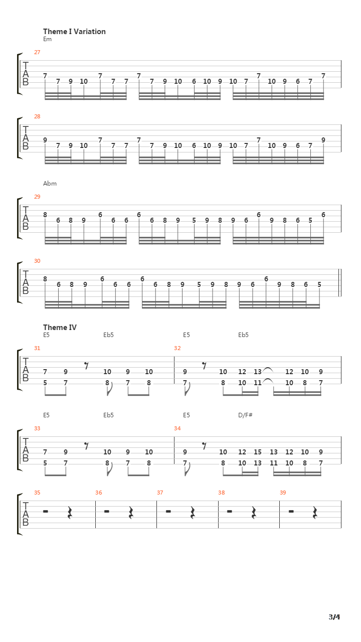 Castlevania 4(恶魔城4) - Room Of Close Associates(Stage B-4)吉他谱