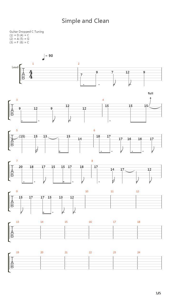 Kingdom Hearts(王国之心) - Simple And Clean吉他谱