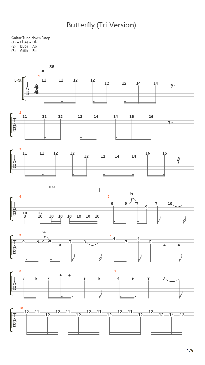 Butter-Fly ~tri.Version~吉他谱