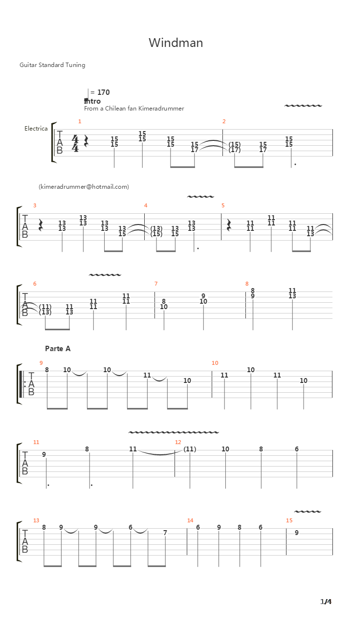 Mega Man(洛克人) - Windman Theme吉他谱