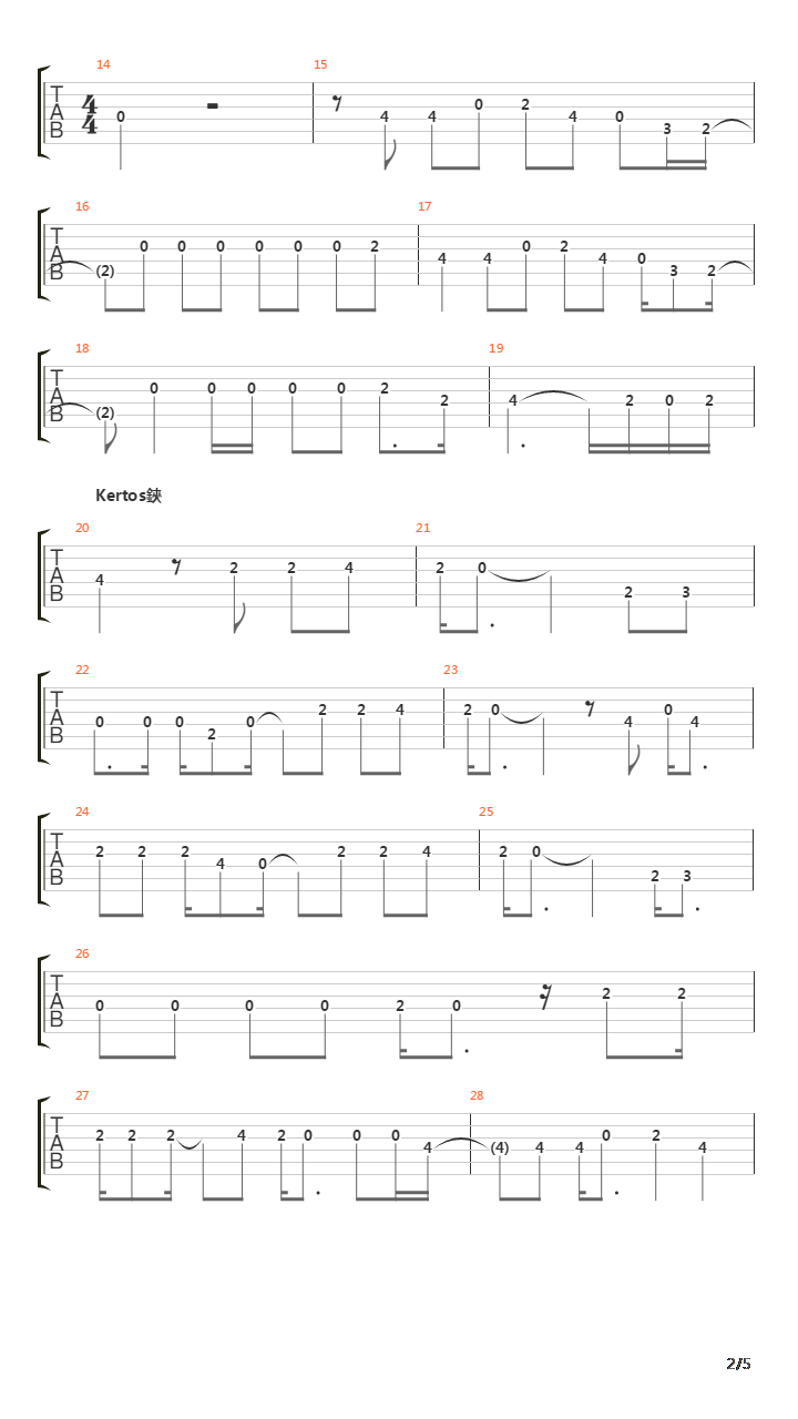 Kun Katsoit Minuun吉他谱