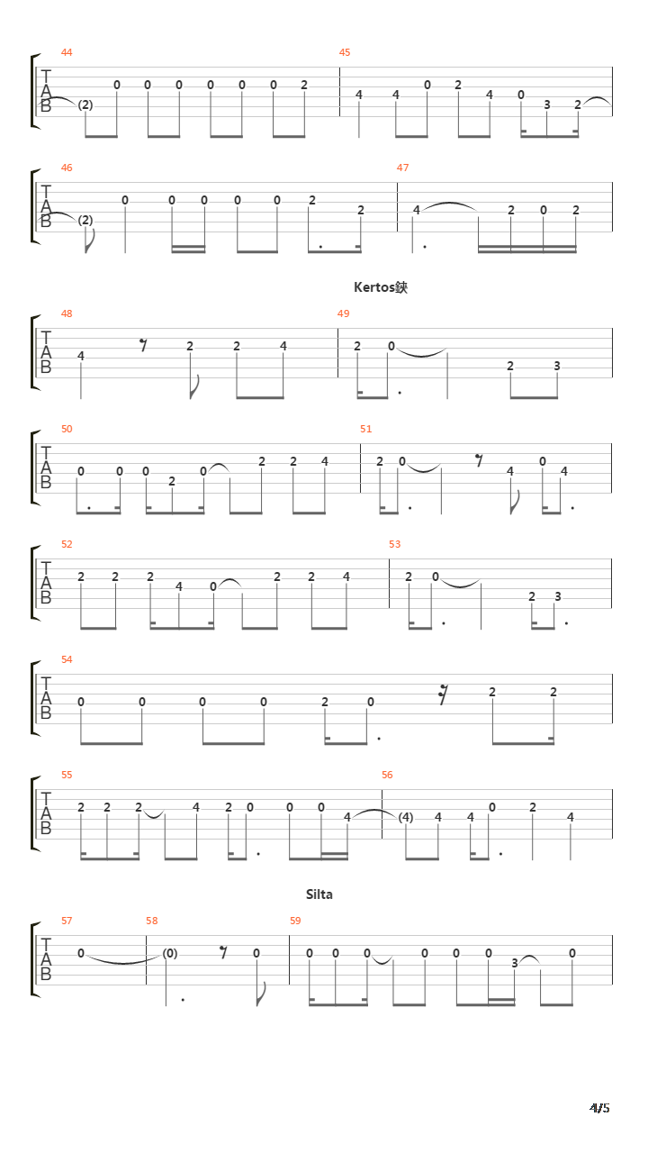 Kun Katsoit Minuun吉他谱