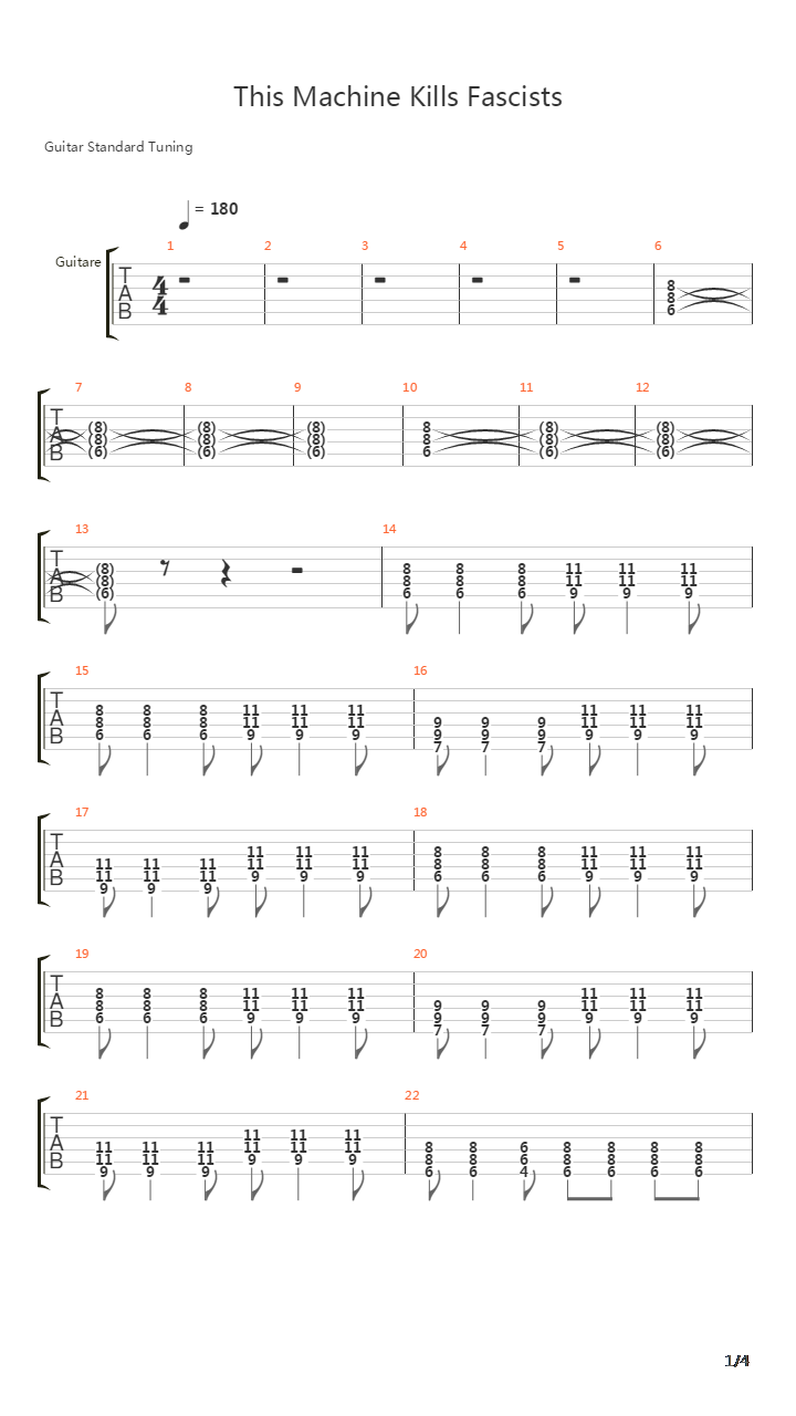 This Machine Kills Fascists吉他谱