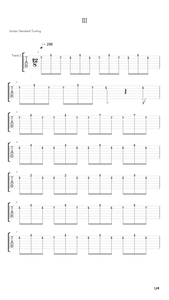 Concerto For Guitar Rv 93 - Iii吉他谱
