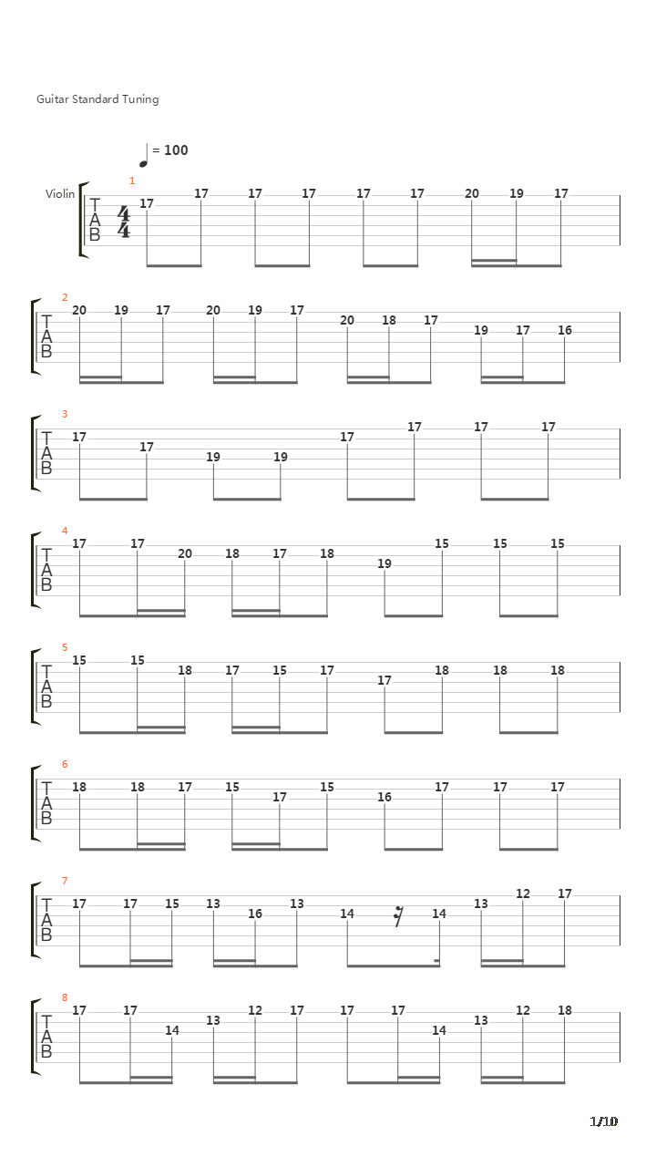 Vivaldi Concerto no_6 In A Minor For Guitar(Rv 356)- Mov 1吉他谱